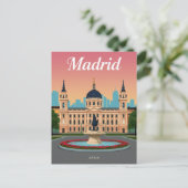 Palast und Brunnen der Stadtverwaltung von Madrid Postkarte (Stehend Vorderseite)