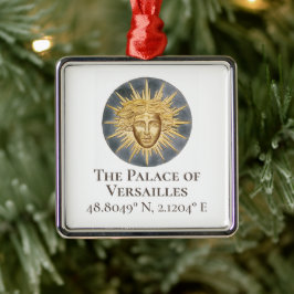 Palast Versailles Latitude & Longitude Ornament Aus Metall