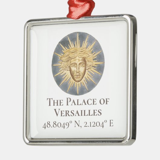 Palast Versailles Latitude & Longitude Ornament Aus Metall (Links)
