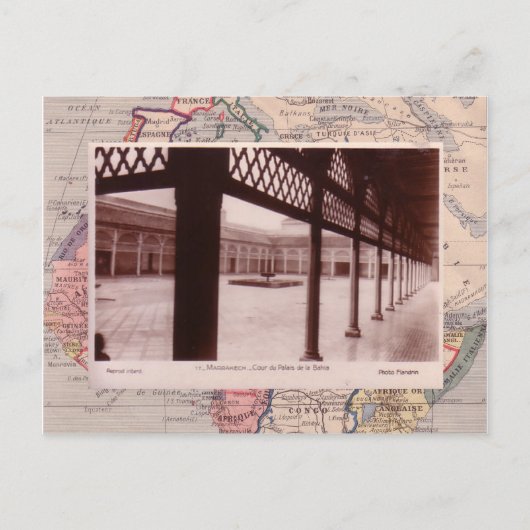 Palast von Marrakesch Postkarte (Vorderseite)