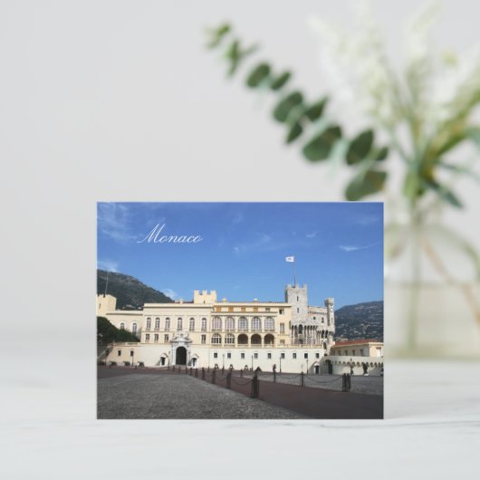 Palast von Monaco Postkarte (Stehend Vorderseite)