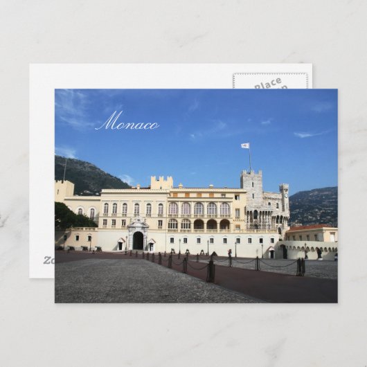 Palast von Monaco Postkarte (Vorne/Hinten)