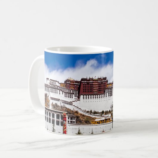 Palast von Potala in Lhasa - Tibet Kaffeetasse (Vorderseite Links)