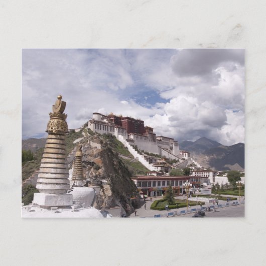Palast von Potala in Tibet Postkarte (Vorderseite)