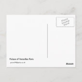 Palast von Versailles Paris Frankreich Postkarte (Rückseite)