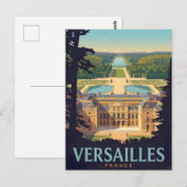 Palast von Versailles Postkarte – Historisches Fra (Vorne/Hinten)