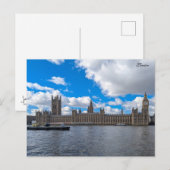 Palast von Westminster Postkarte (Vorne/Hinten)