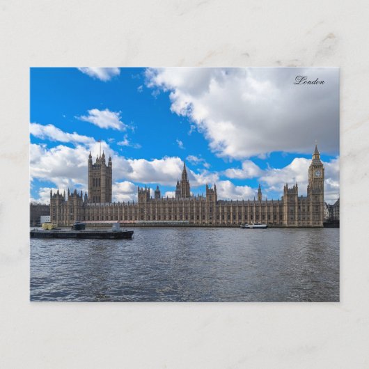 Palast von Westminster Postkarte (Vorderseite)