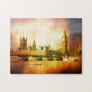 Palast von Westminster und Big Ben an der Themse Puzzle