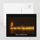 Palast Westminster Postkarte (Vorne/Hinten)
