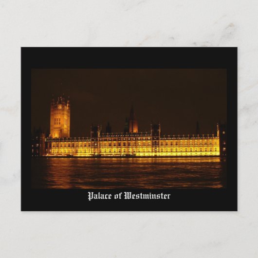 Palast Westminster Postkarte (Vorderseite)
