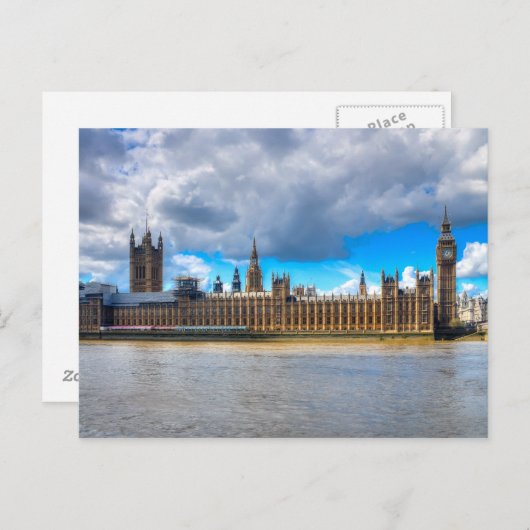 Palast Westminster Postkarte (Vorne/Hinten)