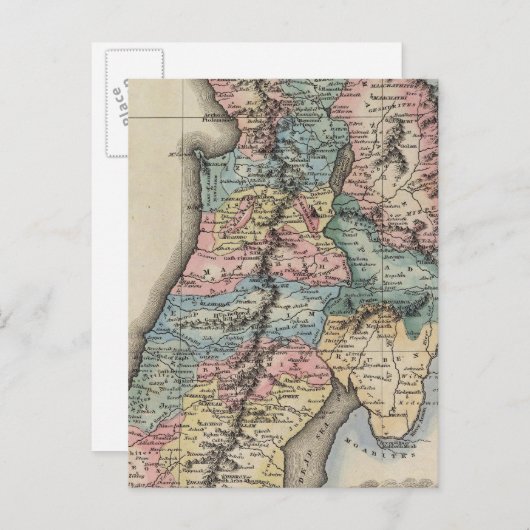 Palästina 2 postkarte (Vorne/Hinten)