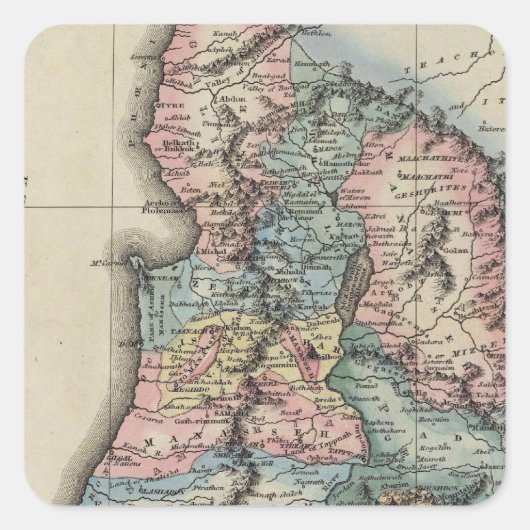 Palästina 2 quadratischer aufkleber (Vorderseite)