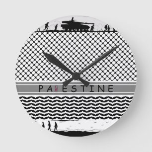 PALÄSTINA Acryl-Wanduhr Runde Wanduhr