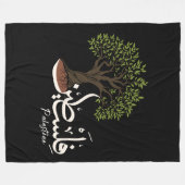 Palästina Arabisches Wort mit palästinensischem Ol Fleecedecke (Vorderseite (Horizontal))