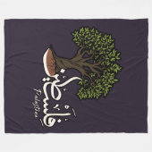 Palästina Arabisches Wort mit palästinensischem Ol Fleecedecke (Vorderseite (Horizontal))