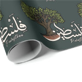 Palästina Arabisches Wort mit palästinensischem Ol Geschenkpapier (Rolleneckpunkt)