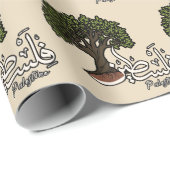 Palästina Arabisches Wort mit palästinensischem Ol Geschenkpapier (Rolleneckpunkt)