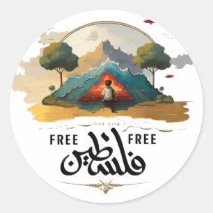 Palästina-Aufkleber Runder Aufkleber