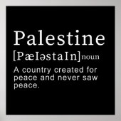 Palästina Bedeutung Design Palästina Definition Te Poster (Vorne)