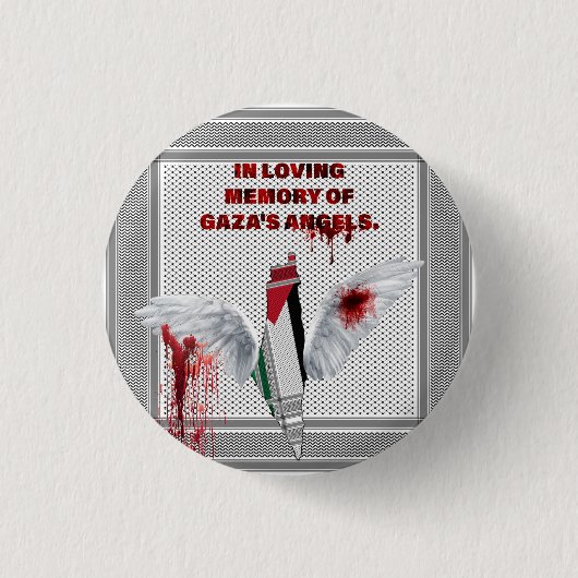 Palästina-Button - Gaza-Aufklärungs-Pin-Button Button (Vorderseite)