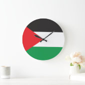 Palästina-Button, Patriotische Palästinensische Fl Große Wanduhr (Zuhause)