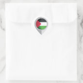 Palästina-Button-Standortflagge Runder Aufkleber (Tasche)