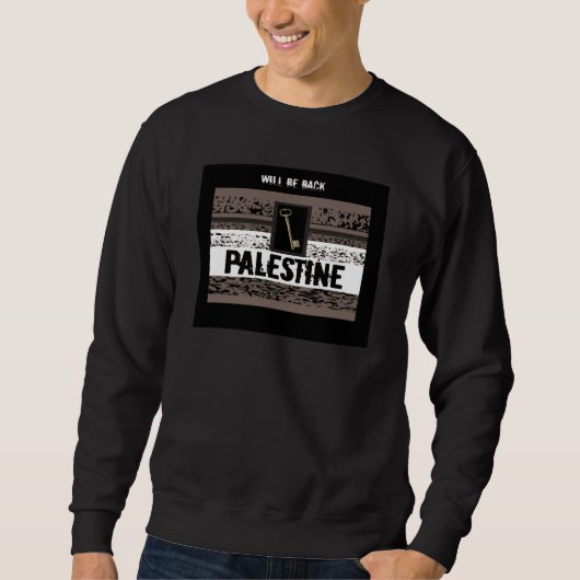 Palästina elegantes Design Sweatshirt (Vorderseite)