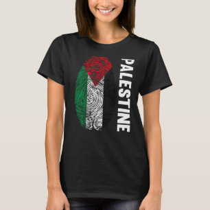 Palästina-Fingerabdruck-DNA-Flagge Palästina T-Shirt