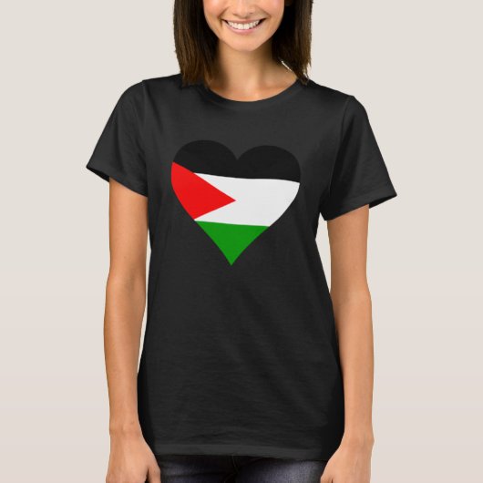 Palästina-Flagge Herz Palästina Gift Liebe Palesti T-Shirt (Vorderseite)