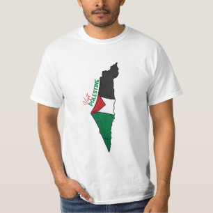 Palästina-Flagge in seiner Landkarte, Besuch Paläs T-Shirt
