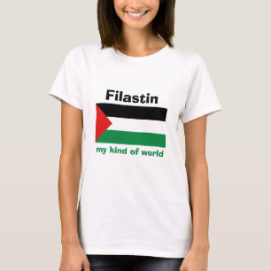 Palästina-Flagge + Karte + Text-T-Shirt T-Shirt