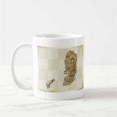 Palästina-Flagge + Karten-Tasse Kaffeetasse (Links)
