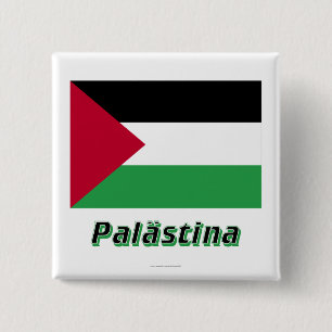 Palästina Flagge MIT Namen Button