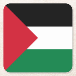 Palästina-Flagge Rechteckiger Pappuntersetzer