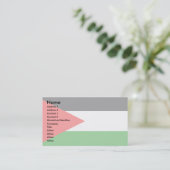 Palästina-Flagge Visitenkarte (Stehend Vorderseite)