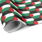 Palästina-Flaggen-Bienenwaben-Packpapier Geschenkpapier (Rolleneckpunkt)