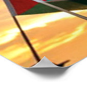 Palästina-Flaggenansicht Poster (Ecke)