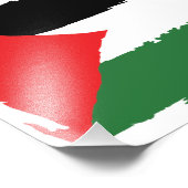 Palästina-Flaggenpapier Fotodruck (Ecke)