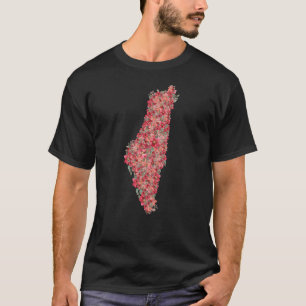 Palästina-Flora-Karte Kunstfreiheit für Palästinen T-Shirt