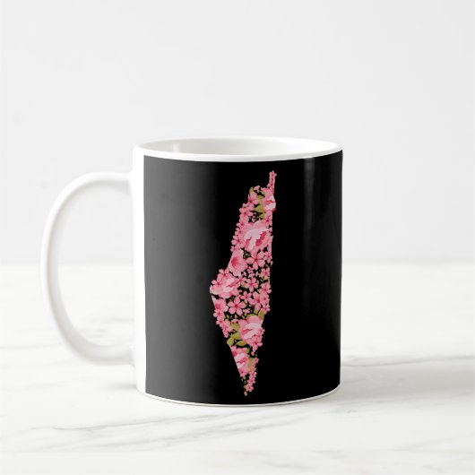 Palästina-Flower-Karte Kaffeetasse (Links)