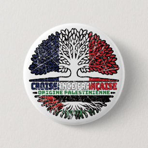 Palästina Frankreich Tree Roots Button