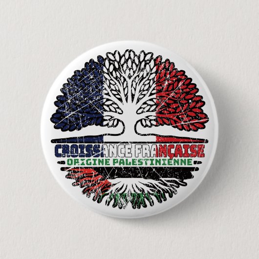 Palästina Frankreich Tree Roots Button (Vorderseite)