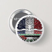 Palästina Frankreich Tree Roots Button (Vorne & Hinten)