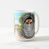 Palästina Freedom Fighter Portrait Kaffeetasse (VorderseiteRechts)