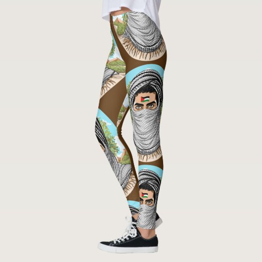 Palästina Freedom Fighter Portrait Leggings (Links)