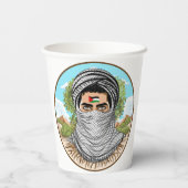 Palästina Freedom Fighter Portrait Pappbecher (Rückseite)