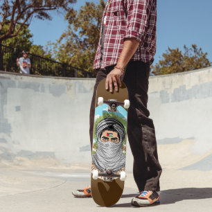 Palästina Freedom Fighter Portrait Skateboard