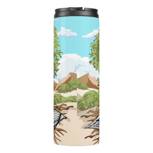 Palästina Freedom Fighter Portrait Thermosbecher (Rückseite)